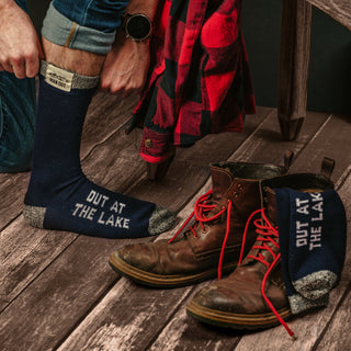 Out at the Lake Men's Socks