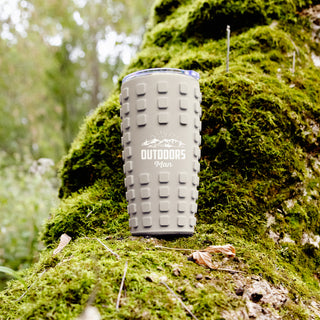 Outdoors Man  20 oz Travel Tumbler with 3D Silicone Wrap