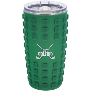 Out Golfing 20 oz Travel Tumbler with 3D Silicone Wrap