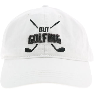 Out Golfing White Adjustable Hat