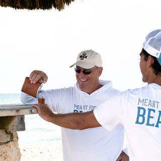 Out at the Beach Stainless Shot Glass with Sleeve