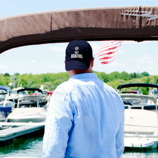 Out Boating Dark Blue Adjustable Hat