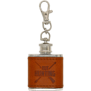 Out Hunting PU Leather & Stainless Steel 1 oz Mini Flask