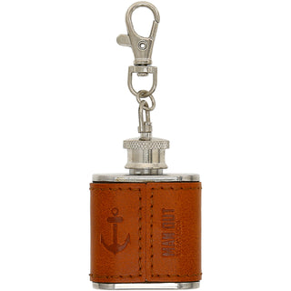 Out at the Lake PU Leather & Stainless Steel 1 oz Mini Flask