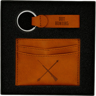 Hunting PU Leather Keyring & Wallet Set