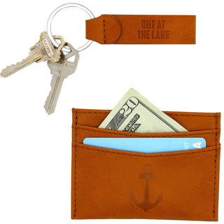 Lake PU Leather Keyring & Wallet Set