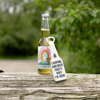 Camping 7" Bottle Opener Magnet