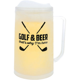 Golf & Beer 12 oz Freezer Stein