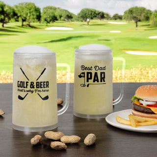 Golf & Beer 12 oz Freezer Stein