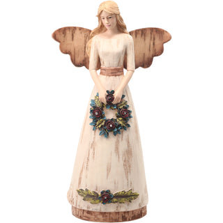 Home 11" Angel Holding Wreath