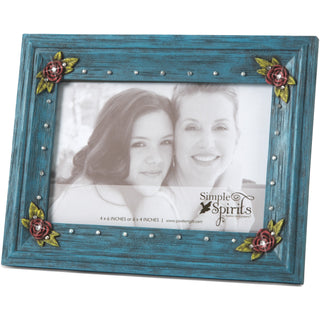 Blue Floral 6" X 7.75" Gemstone Frame