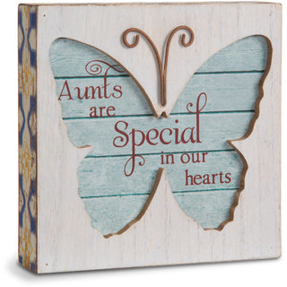 Aunt 4.5" Butterfly Plaque