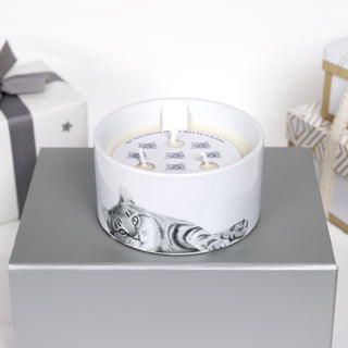 Cat 10 oz - 100% Soy Wax Reveal Triple Wick Candle Scent: Tranquility