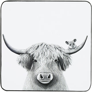 Highland Cow 4.25" Coaster