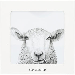 Sheep 4.25" Coaster