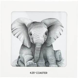 Elephant 4.25" Coaster