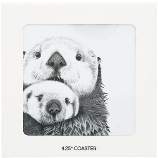 Otters 4.25" Coaster