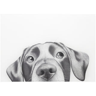 Dog 13.75" x 9.75" Glass Cutting Board