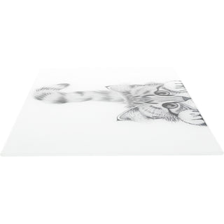 Cat 13.75" x 9.75" Glass Cutting Board