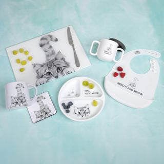 Food Meow Silicone Catch All Bib