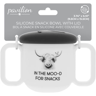 Moo-d For Snacks Silicone Snack Bowl with Lid