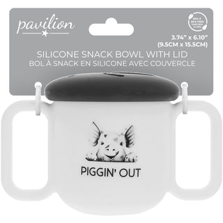 Piggin' Out Silicone Snack Bowl with Lid