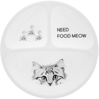 Food Meow Divided Silicone Suction Plate