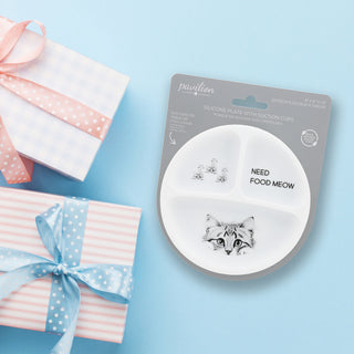 Food Meow Divided Silicone Suction Plate