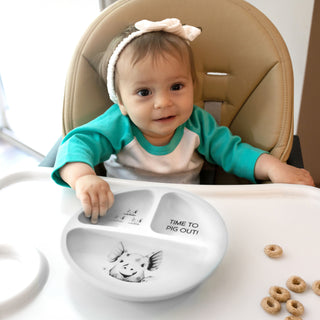 Pig Out! Divided Silicone Suction Plate