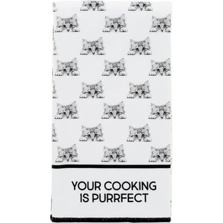 Purrfect Cotton Blend Tea Towel