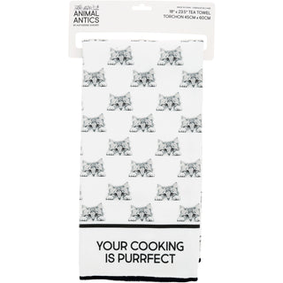 Purrfect Cotton Blend Tea Towel