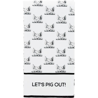 Pig Out Cotton Blend Tea Towel