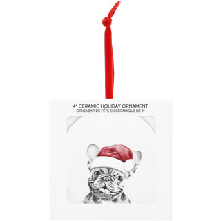Frenchie 4" Ceramic Ornament