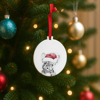 Frenchie 4" Ceramic Ornament