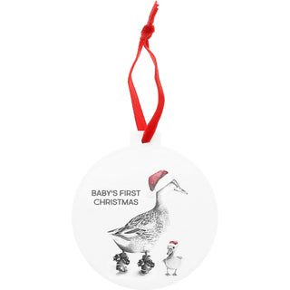 Baby's First Ducks - 4" Ceramic Ornament