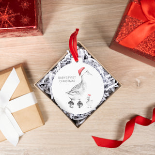 Baby's First Ducks - 4" Ceramic Ornament