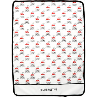 Feline Festive Cotton Blend Tea Towel