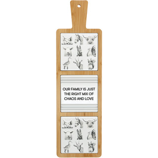 Family 16.5" Bamboo & Ceramic Tile Trivet