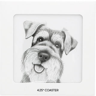 Schnauzer 4.25" Coaster
