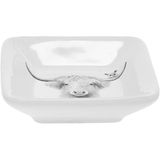 Friend 2.5" Trinket Dish & 5mm Cubic Zirconia Stud Earring Set