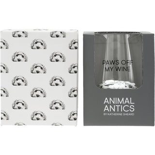 Paws Off Gift Boxed 18 oz Stemless Wine Glass