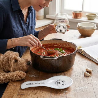Bone Appetit! 9.25" Glass Spoon Rest