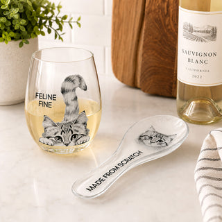 From Scratch 9.25" Glass Spoon Rest