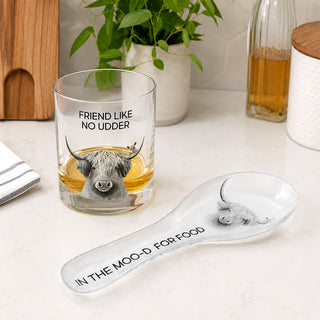 Moo-d For Food 9.25" Glass Spoon Rest