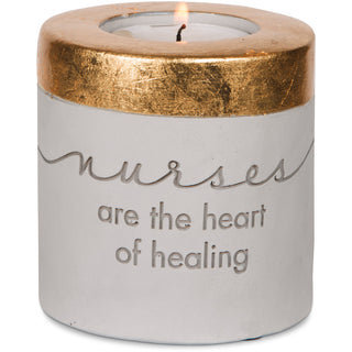 Nurse 3" x 3" Cement Candle Holder