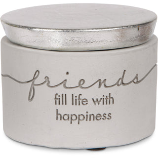 Friends 3" x 2.25" Cement Keepsake Box