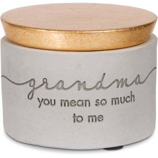 Grandma 3" x 2.25" Cement Keepsake Box