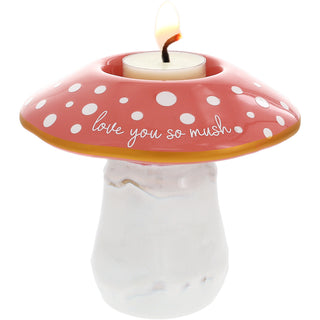 Love You So 4.75" Mushroom Tealight Holder