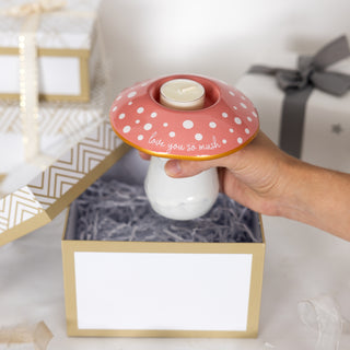 Love You So 4.75" Mushroom Tealight Holder