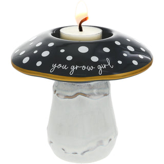 You Grow Girl 4.75" Mushroom Tealight Holder